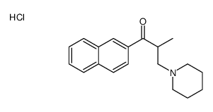2-methyl-1-(2-naphthyl)-3-piperidinopropan-1-one hydrochloride结构式