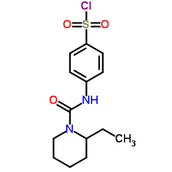 4-[(2-ETHYL-PIPERIDINE-1-CARBONYL)-AMINO]-BENZENESULFONYL CHLORIDE Structure