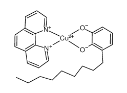 Cu(1,10-phenanthroline)(3-n-nonylcatecholate) Structure