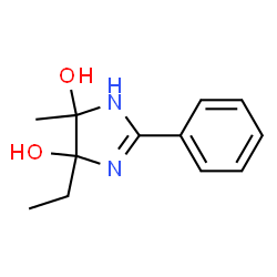 1H-Imidazole-4,5-diol, 4-ethyl-4,5-dihydro-5-methyl-2-phenyl- (9CI)结构式