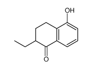 2-ethyl-5-hydroxy-3,4-dihydro-2H-naphthalen-1-one结构式