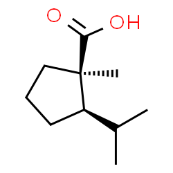 Cyclopentanecarboxylic acid, 1-methyl-2-(1-methylethyl)-, cis- (9CI) Structure