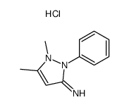 1,5-dimethyl-2-phenyl-1,2-dihydro-3H-pyrazol-3-imine hydrochloride结构式