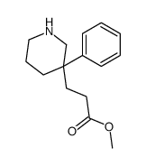 3-(3-苯基哌啶-3-基)丙酸甲酯结构式