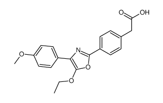 2-[4-[5-ethoxy-4-(4-methoxyphenyl)-1,3-oxazol-2-yl]phenyl]acetic acid Structure