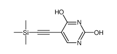 5-(2-trimethylsilylethynyl)-1H-pyrimidine-2,4-dione结构式
