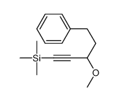 (3-methoxy-5-phenylpent-1-ynyl)-trimethylsilane Structure