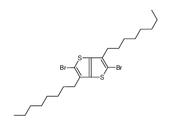 2,5-dibromo-3,6-dioctylthieno[3,2-b]thiophene Structure