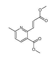 methyl 2-((E)-2-(methoxycarbonyl)vinyl)-6-methylpiridine-3-carboxylate结构式