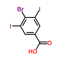 4-溴-3,5-二碘苯甲酸结构式