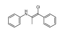N-(1-chloro-1-phenylprop-1-en-2-yl)aniline结构式