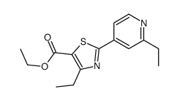 4-乙基-2-(2-乙基-吡啶-4-基)-噻唑-5-羧酸乙酯结构式