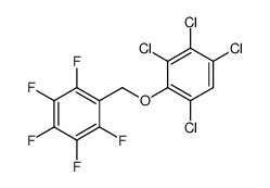 1,2,3,4,5-pentafluoro-6-[(2,3,4,6-tetrachlorophenoxy)methyl]benzene Structure