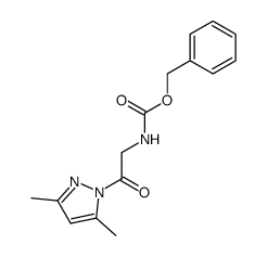 1-(Cbz-glycyl)-3,5-dimethylpyrazole结构式