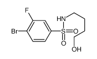 4-bromo-3-fluoro-N-(4-hydroxybutyl)benzenesulfonamide Structure