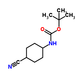 反式-1-(Boc-氨基)-4-氰基环己烷结构式