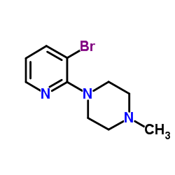1-(3-溴吡啶-2-基)-4-甲基哌嗪结构式