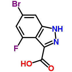 6-Bromo-4-fluoro-1H-indazole-3-carboxylic acid Structure