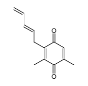 3,5-Dimethyl-2-((E)-penta-2,4-dienyl)-[1,4]benzoquinone结构式