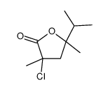 3-chloro-3,5-dimethyl-5-propan-2-yloxolan-2-one结构式