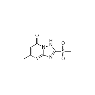 5-甲基-2-(甲基磺酰基)-[1,2,4]三唑并[1,5-a]嘧啶-7(1H)-酮结构式