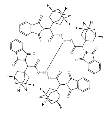 四[[S]-(+)-(1-金刚烷基)-(N-邻苯二甲酰亚胺基)乙酸]二铑(II)[Rh2(S-PTAD)4]结构式