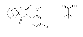 3'-(2,4-dimethoxyphenyl)-quinuclidine-3-spiro-5'-oxazolidine-2',4'-dione trifluoroacetate salt Structure