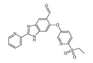 5-carbaldehyde-6-((6-(ethylsulfonyl)pyridin-3-yl)oxy)-2-pyridin-2-yl-1H-benzimidazole Structure