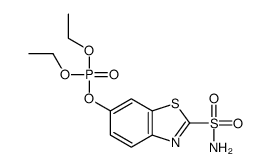 diethyl (2-sulfamoyl-1,3-benzothiazol-6-yl) phosphate Structure