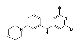 2,6-dibromo-N-(3-morpholin-4-ylphenyl)pyridin-4-amine结构式