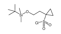 1-(2-(tert-butyldimethylsilyloxy)ethyl)cyclopropane-1-sulfonyl chloride Structure