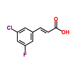 (2E)-3-(3-Chloro-5-fluorophenyl)acrylic acid Structure
