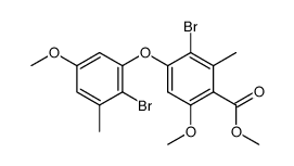 methyl 5-bromo-4-(2-bromo-5-methoxy-3-methylphenoxy)-2-methoxy-6-methylbenzoate Structure