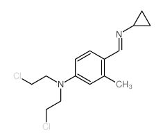 N,N-bis(2-chloroethyl)-4-(cyclopropyliminomethyl)-3-methyl-aniline Structure