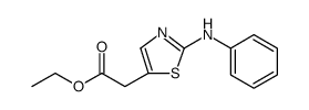 5-Thiazoleacetic acid, 2-(phenylamino)-, ethyl ester结构式