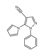 1-苯基-5-(1H-吡咯-1-基)-1H-吡唑-4-甲腈结构式