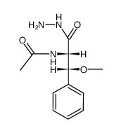 (2RS,3SR)-2-acetylamino-3-methoxy-3-phenyl-propionic acid hydrazide结构式