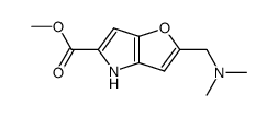 methyl 2-[(dimethylamino)methyl]-4H-furo[3,2-b]pyrrole-5-carboxylate结构式