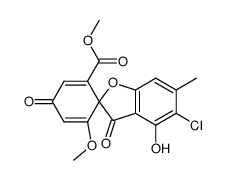 5-Chloro-4-hydroxy-6'-methoxy-6-methyl-3,4'-dioxospiro[benzofuran-2(3H),1'-[2,5]cyclohexadiene]-2'-carboxylic acid methyl ester结构式