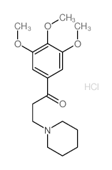 1-Propanone,3-(1-piperidinyl)-1-(3,4,5-trimethoxyphenyl)-, hydrochloride (1:1) Structure
