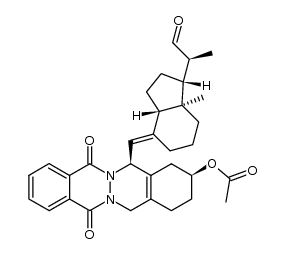 6(S),19-(N,N'-phthalhydrazido)-3β-acetoxy-20(S)-formyl-9,10-secopregna-5(10),7(E)-diene结构式