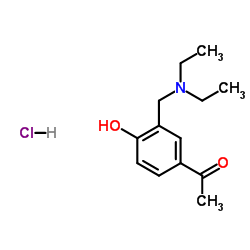 1-{3-[(Diethylamino)methyl]-4-hydroxyphenyl}ethanone hydrochloride (1:1) Structure