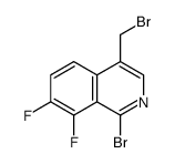 1-溴-4-(溴甲基)-7,8-二氟异喹啉结构式