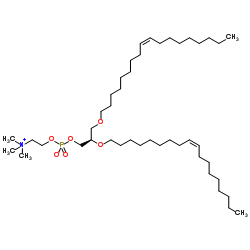 1,2-二-O-(9Z-十八碳烯基)-sn-甘油-3-磷酸胆碱结构式