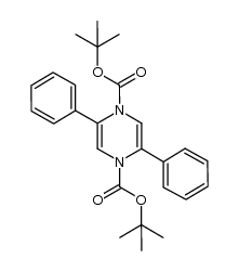 N,N-bis(tert-butoxycarbonyl)-2,5-diphenyl-[1,4]-dihydropyrazine结构式