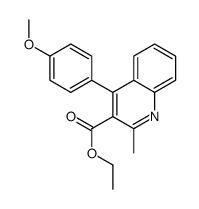 ethyl 4-(4-methoxyphenyl)-2-methyl-quinoline-3-carboxylate结构式