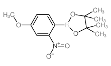2-(4-甲氧基-2-硝基苯基)-4,4,5,5-四甲基-1,3,2-二氧硼杂环戊烷结构式