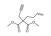 dimethyl 2-(but-3-enyl)-2-(prop-2-ynyl)malonate Structure