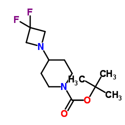 4-(3,3-二氟氮杂环丁烷-1-基)哌啶-1-羧酸叔丁酯结构式