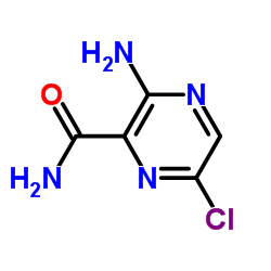 3-氨基-6-氯吡嗪-2-羧酰胺结构式